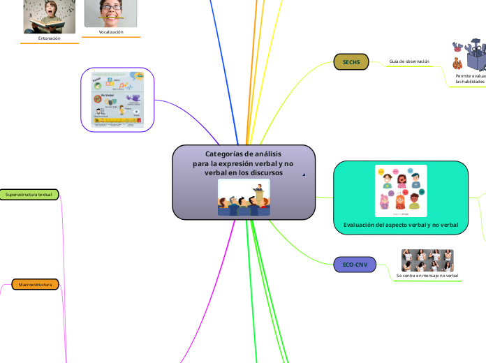 Categorías de análisis 
para la expresión verbal y no verbal en los discursos