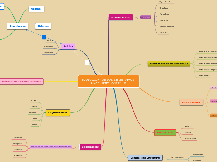 EVOLUCION  DE LOS SERES VIVOS-UNAD HEIDY CARRILLO