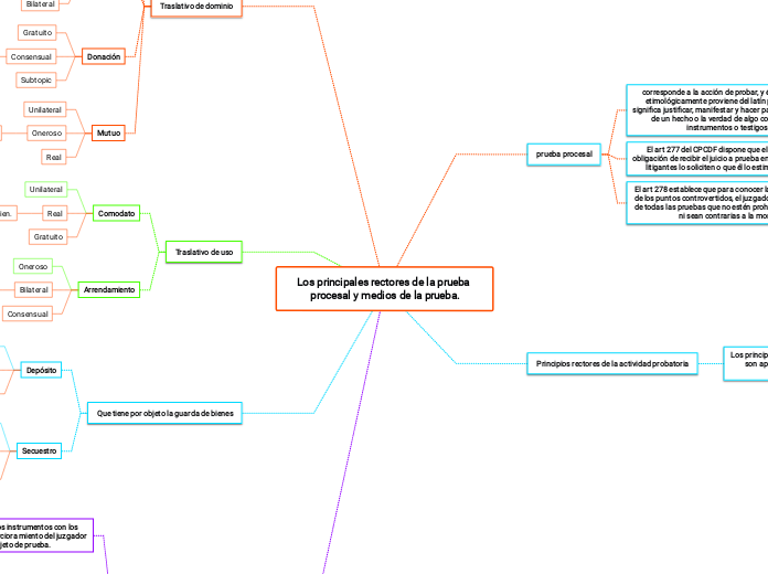 Los principales rectores de la prueba procesal y medios de la prueba.