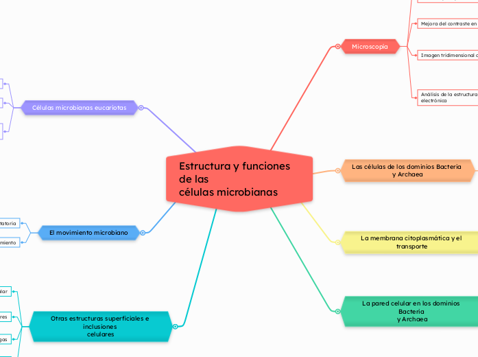 Estructura y funciones de las 
células microbianas 