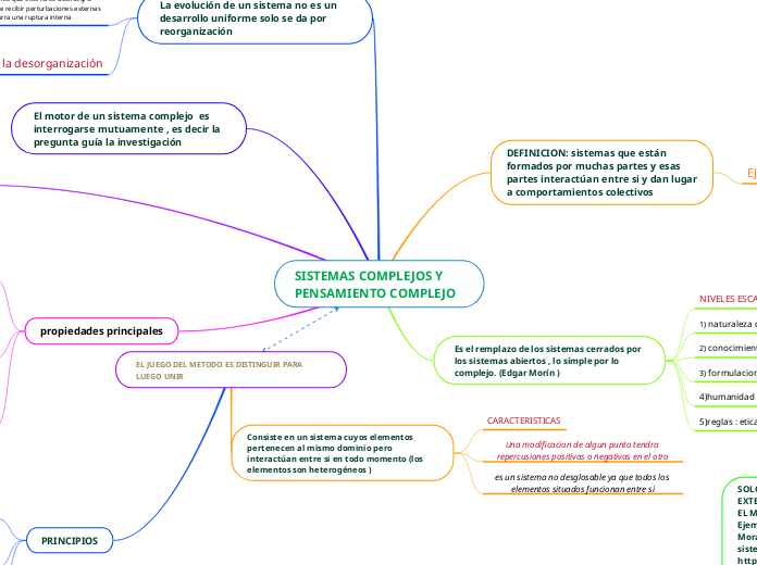 SISTEMAS COMPLEJOS Y PENSAMIENTO COMPLEJO