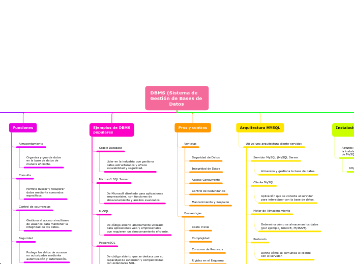 DBMS (Sistema de 
Gestión de Bases de 
            Datos