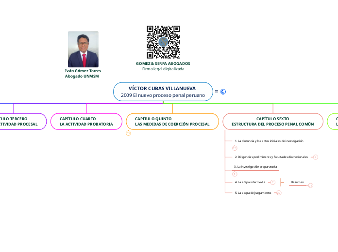 VÍCTOR CUBAS VILLANUEVA 
2009 El nuevo proceso penal peruano