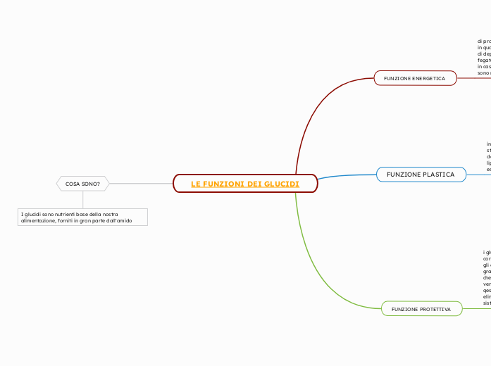 LE FUNZIONI DEI GLUCIDI