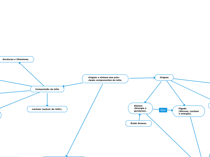 Origem e síntese dos prin-
cipais componentes do leite.