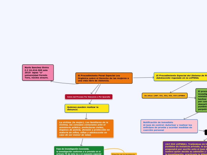 El Procedimiento Penal Especial Ley Orgánica sobre el Derecho de las mujeres a una vida libre de violencia.