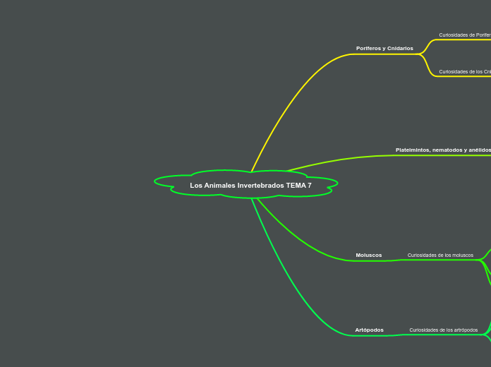 Los Animales Invertebrados TEMA 7