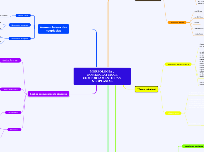 MORFOLOGIA , NOMENCLATURA E
COMPORTAMENTO DAS NEOPLASIAS