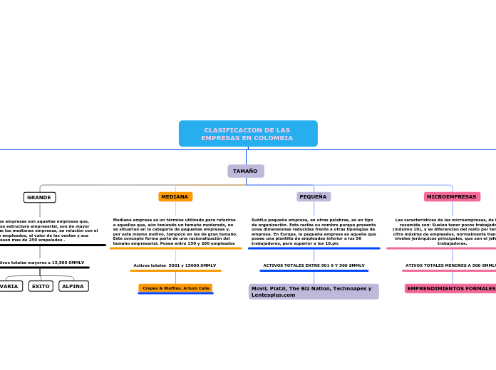 CLASIFICACION DE LAS EMPRESAS EN COLOMBIA 