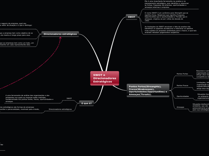 SWOT e 
Direcionadores
Estratégicos