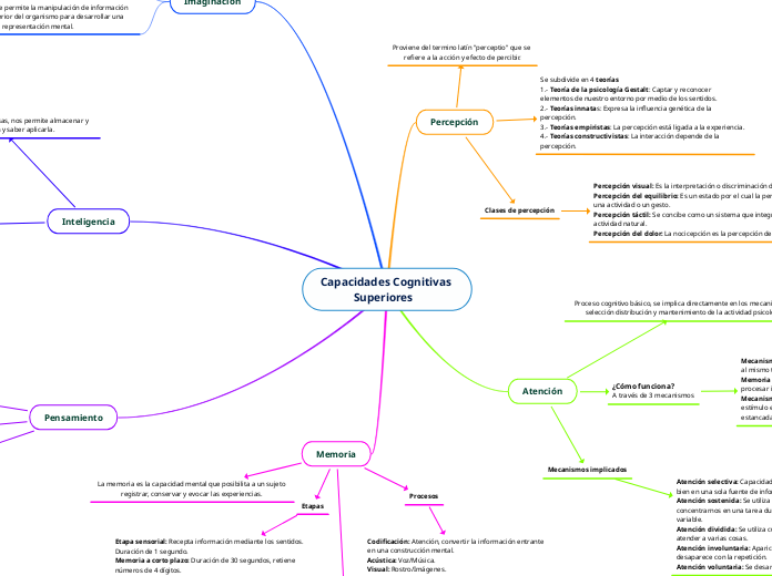 Capacidades Cognitivas 
            Superiores