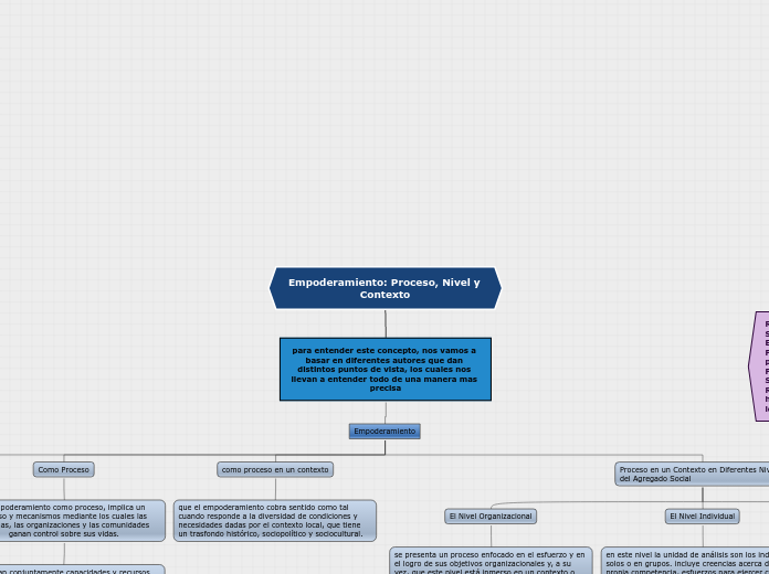 Empoderamiento: Proceso, Nivel y Contexto