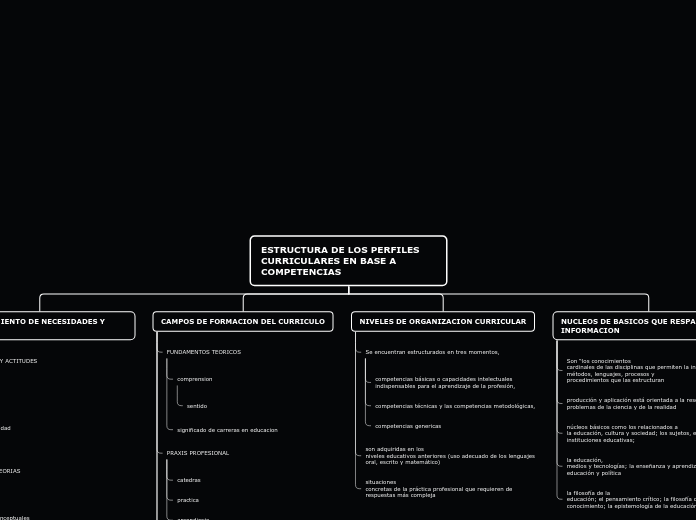 ESTRUCTURA DE LOS PERFILES CURRICULARES EN BASE A COMPETENCIAS