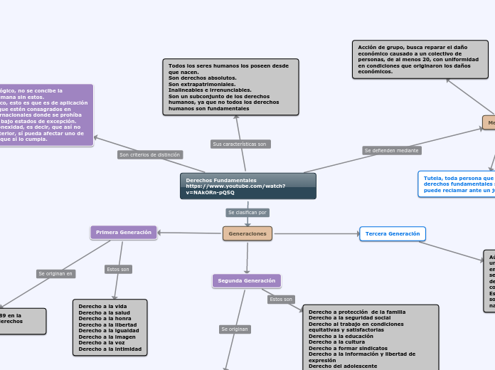 Mapa conceptual Derechos Humanos