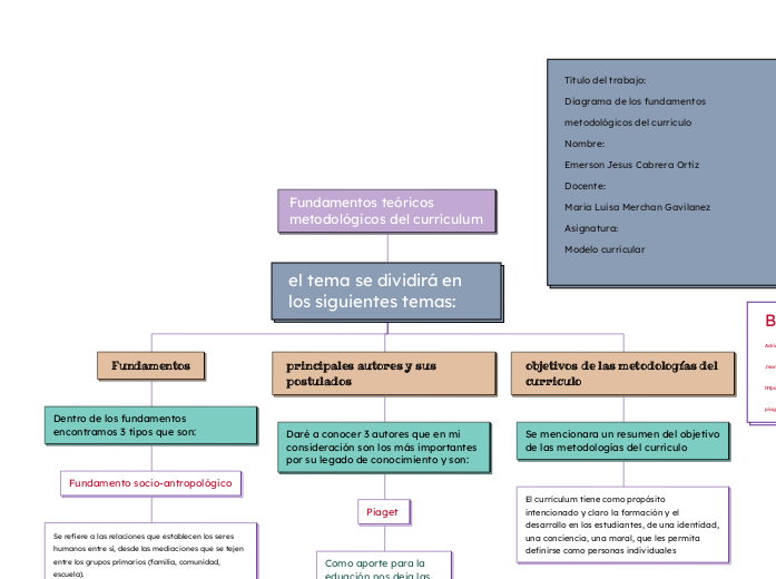 Fundamentos teóricos metodológicos del currículum