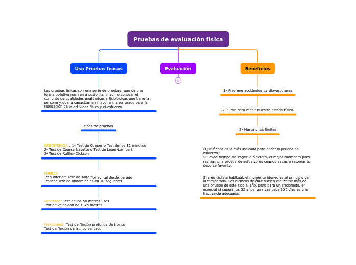 Pruebas de evaluación física