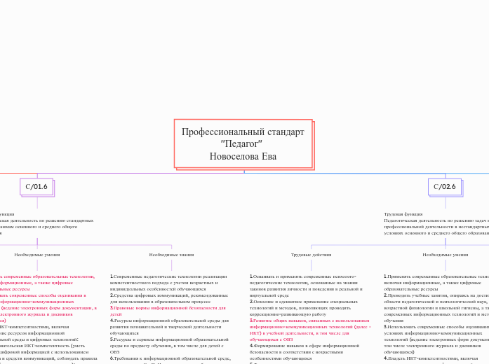 Профессиональный стандарт "Педагог" 
Новоселова Ева