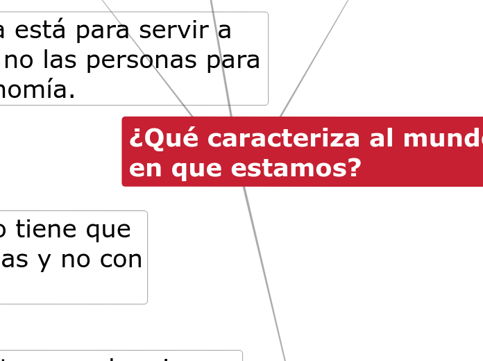 ¿Qué caracteriza al mundo en que estamos?