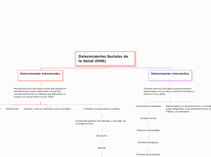 Determinantes Sociales de la Salud (OMS)