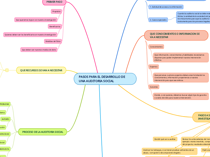 PASOS PARA EL DESARROLLO DE UNA AUDITORIA SOCIAL