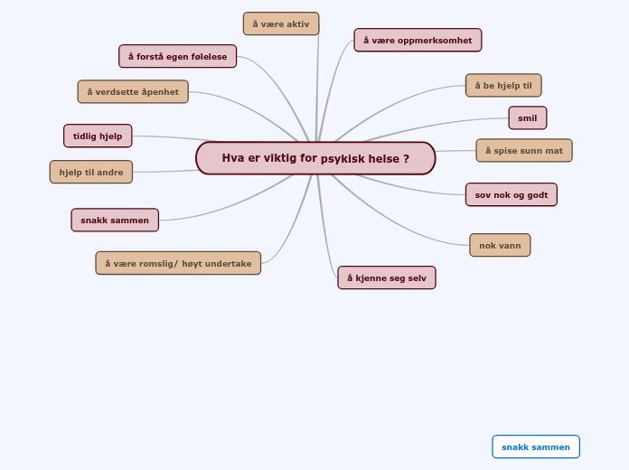 Hva er viktig for psykisk helse ?