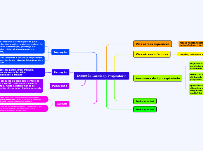 Exame do Tórax: ap. respiratório
