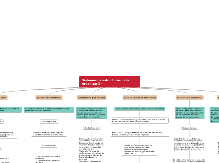 Sistemas de estructuras de la organización