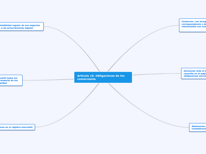 Artículo 19. Obligaciones de los comerciante