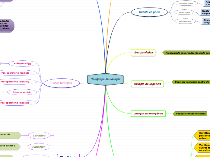 Classificação das cirurgias