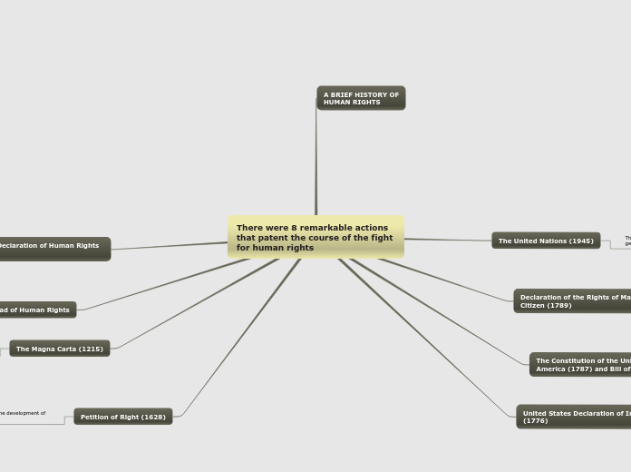 There were 8 remarkable actions that patent the course of the fight for human rights