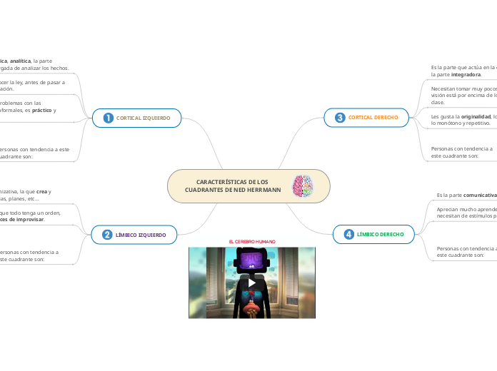 CARACTERÍSTICAS DE LOS CUADRANTES DE NED HERRMANN