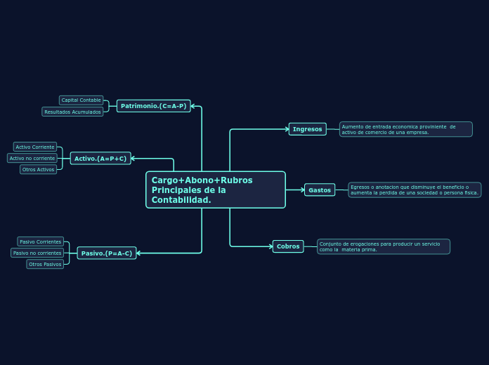 Cargo+Abono+Rubros Principales de la Contabilidad.