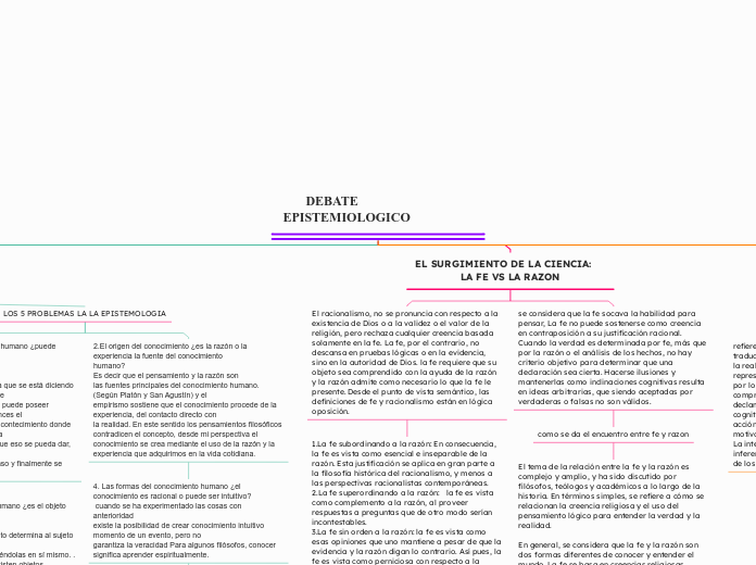        DEBATE          EPISTEMIOLOGICO