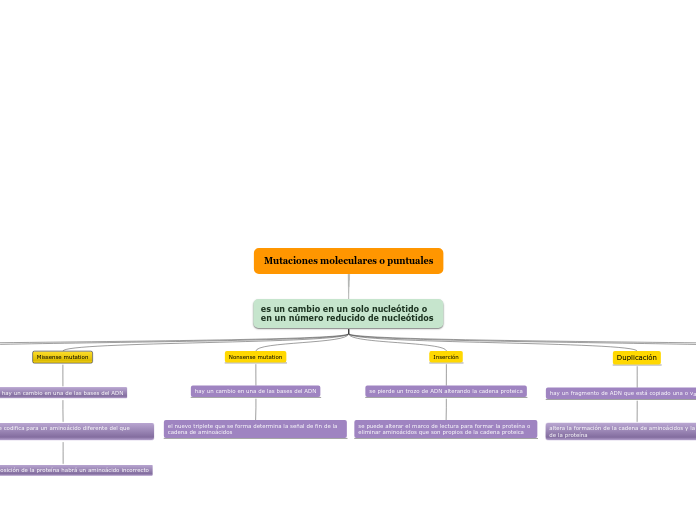 Mutaciones moleculares o puntuales