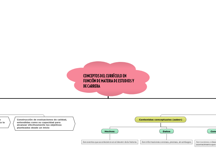 CONCEPTOS DEL CURRÍCULO EN FUNCIÓN DE MATERIA DE ESTUDIOS Y DE CARRERA