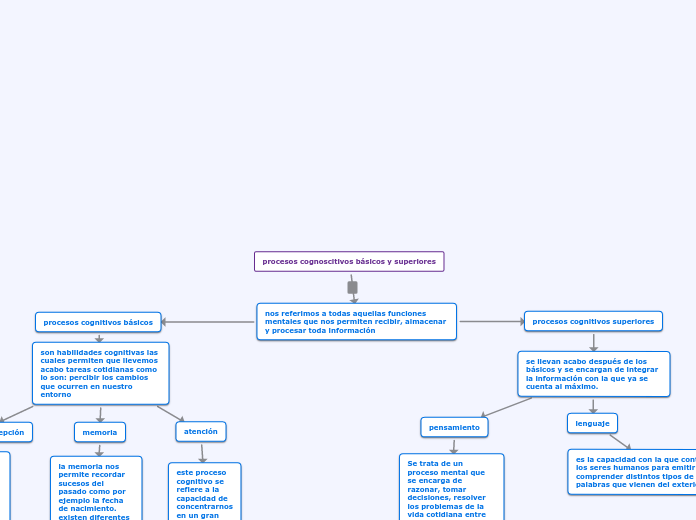 procesos cognoscitivos básicos y superiores