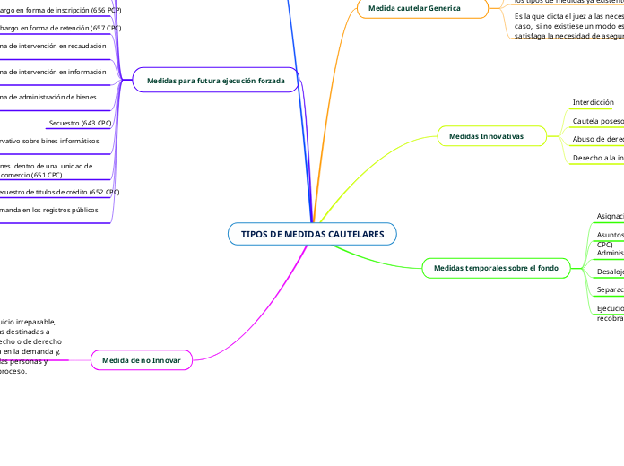 TIPOS DE MEDIDAS CAUTELARES