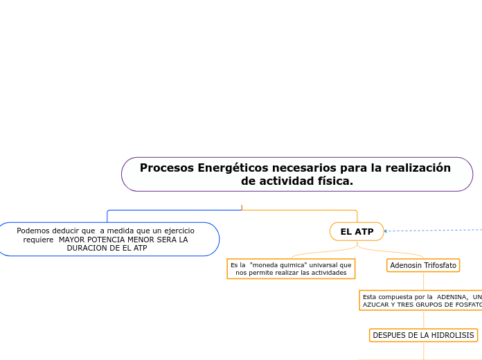 Procesos Energéticos necesarios para la realización de actividad física.