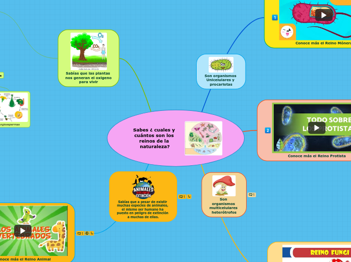Sabes ¿ cuales y cuántos son los reinos de la naturaleza?
