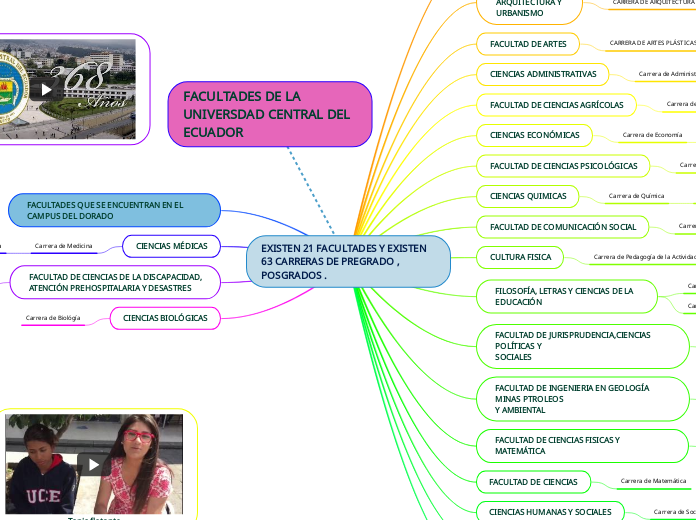 EXISTEN 21 FACULTADES Y EXISTEN 63 CARRERAS DE PREGRADO , POSGRADOS .