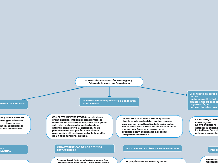 Planeación y la dirección estratégica y Futuro de la empresa Colombiana