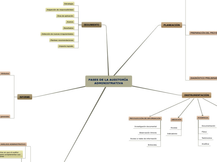 FASES DE LA AUDITORÍA 
ADMINISTRATIVA