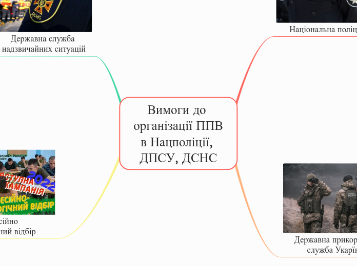 Вимоги до організації ППВ в Нацполіції, ДПСУ, ДСНС