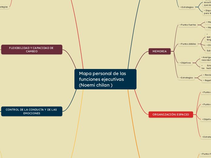 Mapa personal de las funciones ejecutivas (Noemi chilan ) 