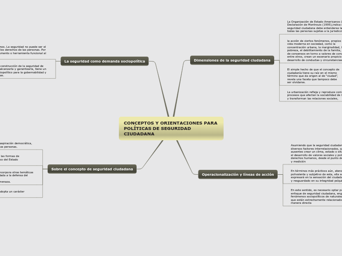 CONCEPTOS Y ORIENTACIONES PARA
POLÍTICAS DE SEGURIDAD CIUDADANA