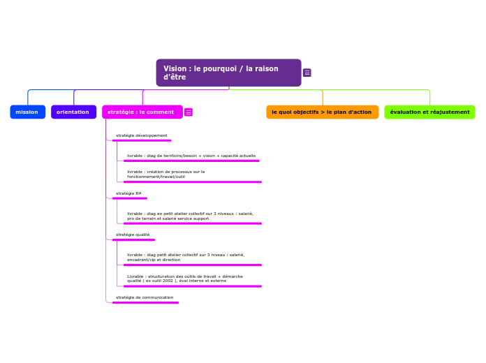 Vision : le pourquoi / la raison d'être 