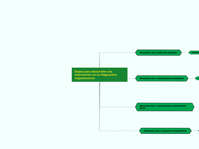 Etapas para desarrollar una intervención en un diagnostico organizacional. TP 2 - Federico Moreno