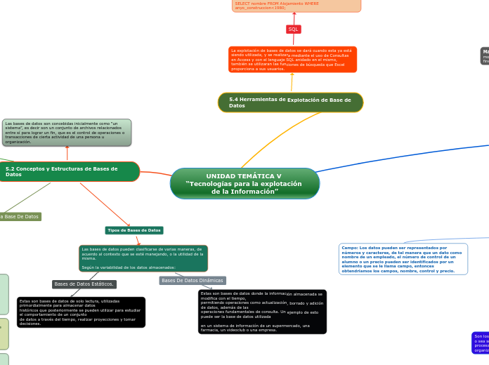 UNIDAD TEMÁTICA V “Tecnologías para la explotación de la Información”