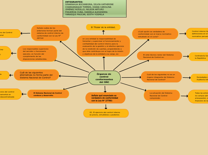 Órganos de control conformantes del SNC