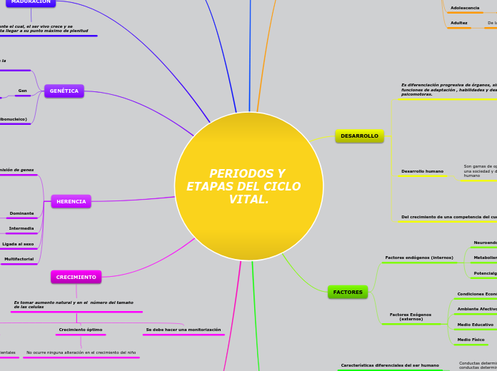 PERIODOS Y ETAPAS DEL CICLO   VITAL.